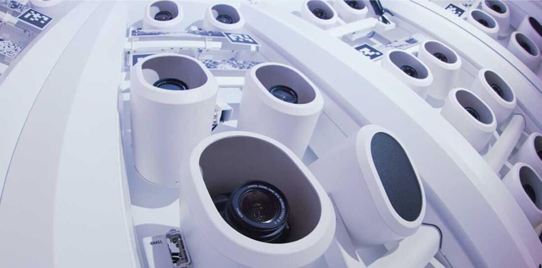 Der futuristisch anmutende botspot-3D-Scanner