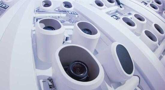 Der futuristisch anmutende botspot-3D-Scanner