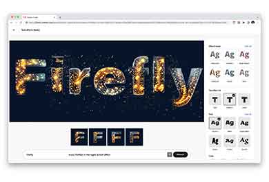 Screenshot Adobe Firefly