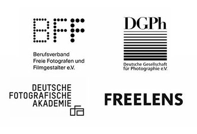 Logos von vier Fotoverbänden