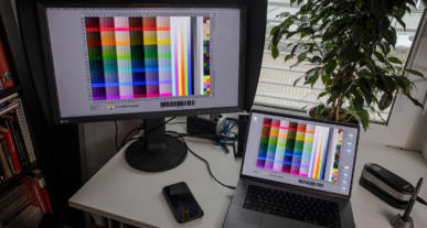 EIZO Monitortest Aufbau