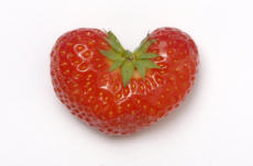 Erdbeere in Herzform