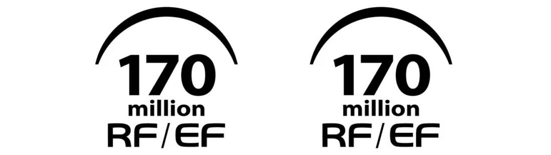 Logo zum Produktionsmeilenstein von Canon.