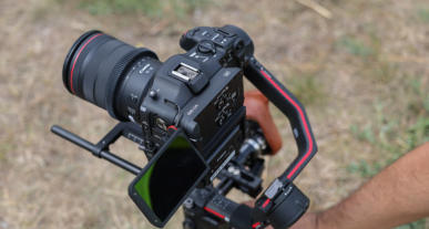 Gimbal und Canon EOS Kamera