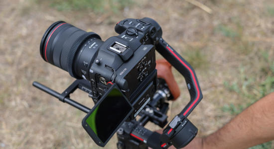 Gimbal und Canon EOS Kamera