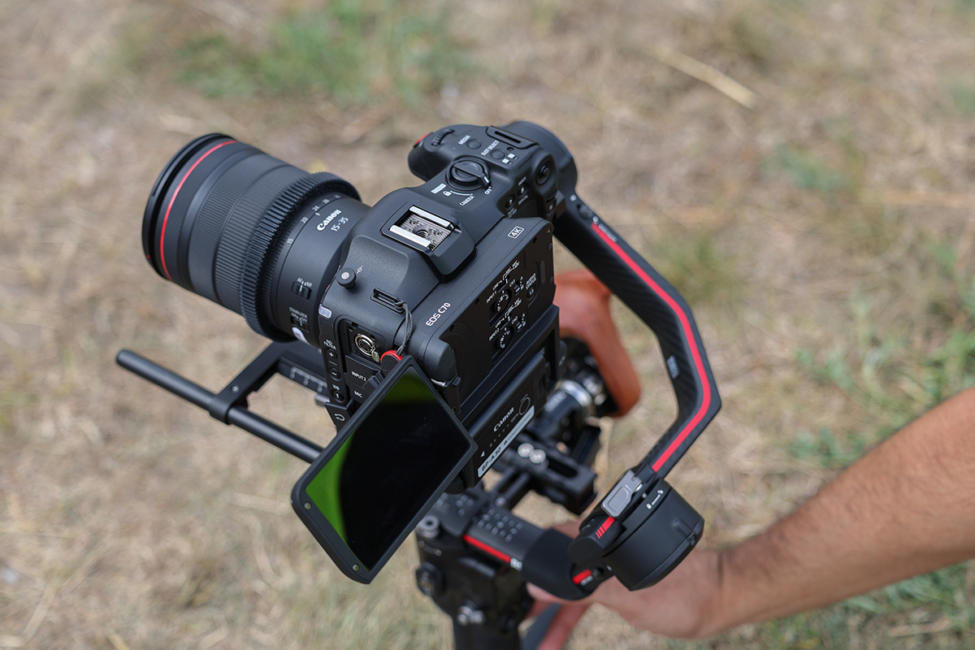 Gimbal und Canon EOS Kamera