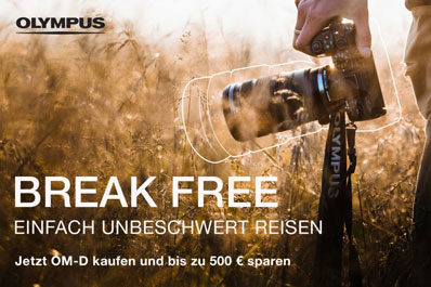 Break Free heißt die Olympus OM-D Herbstaktion 2019