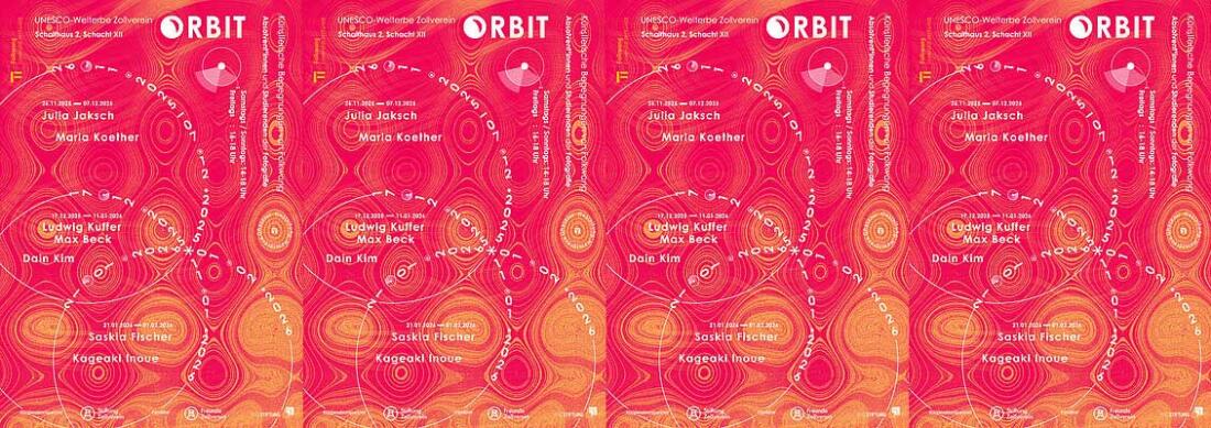 Plakat für die „Orbit“-Fotoaustellungen auf Zollverein