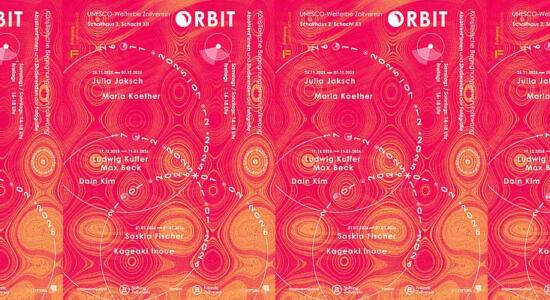 Plakat für die „Orbit“-Fotoaustellungen auf Zollverein