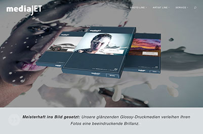 mediaJET Homepage Screenshot