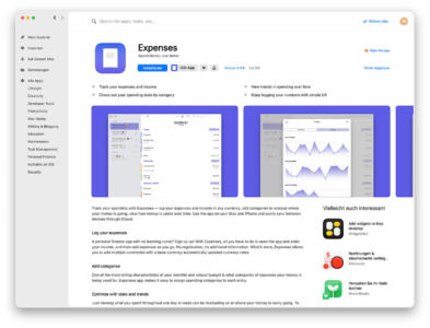 Screenshot Expenses App