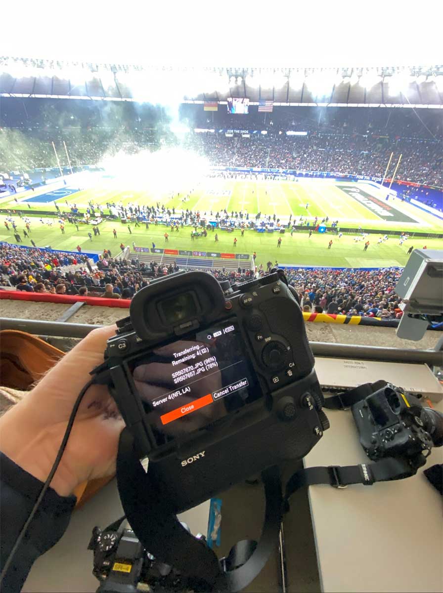 Sony Datensender PDT-FP1 im Einsatz