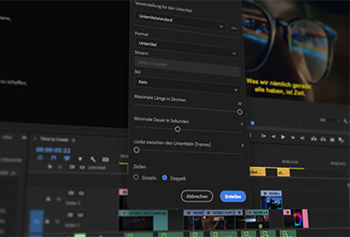 Adobe Premiere Pro Sprache zu Text