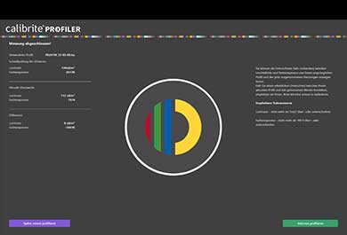 Screenshot Calibrite Profiler Software