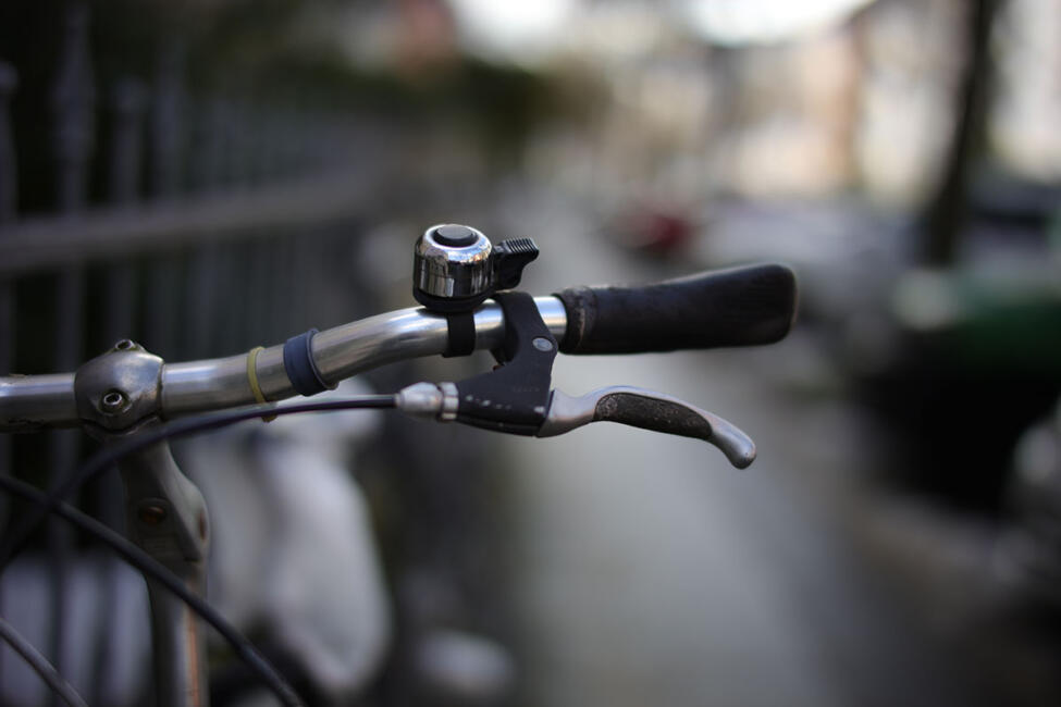 Fahrraddetail mit dem Nokton.