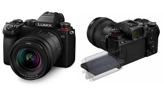 Panasonic Lumix S5 von vorne und hinten