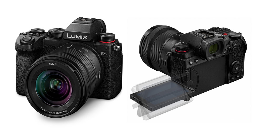 Panasonic Lumix S5 von vorne und hinten