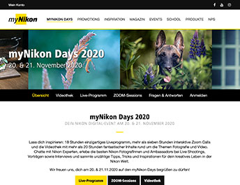 Screenshot myNikon Days 2020