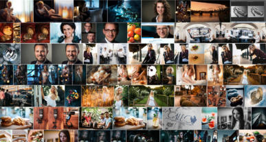 Collage aus vielen Fotos