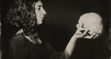 Beispiel aus Weikamms Wetplate-Portraitsitzungen.
