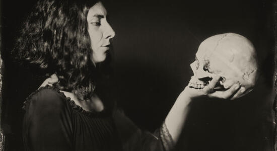 Beispiel aus Weikamms Wetplate-Portraitsitzungen.